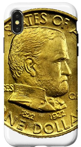 Ulises S Grant Moneda Dólar de Oro Carcasa para iPhone X/XS