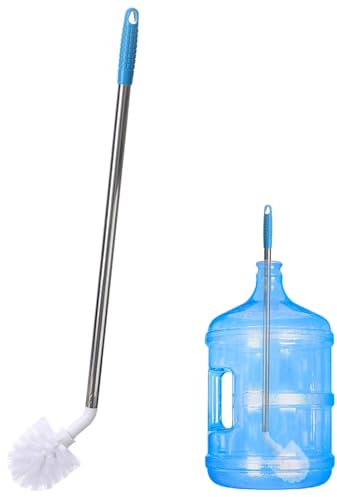 Gallon Water Bottle Brush | 24-inch Balloon Brush Jug Scrubber Brushes, Curved Stainless Steel Handle Cleaning Brushes, Multipurpose Bottle Cleaner Tool For Glasses, Cups, Jugs, Containers