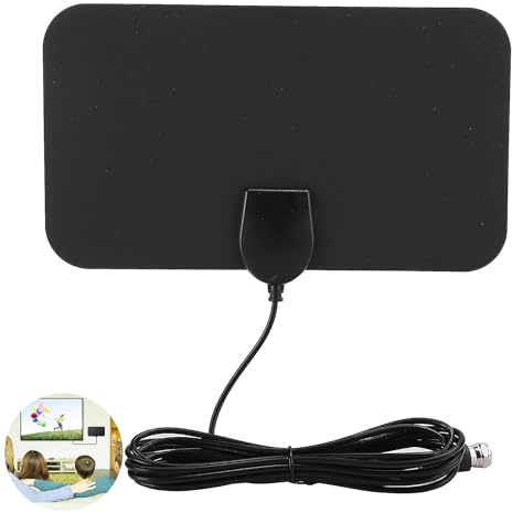 TV Aerial Indoor, Indoor TV Aerials with Strong Signal Uk, Digital Ariels for TVIndoor, for Freeview Channels - Ultra Thin TVAriels for Stronger Signal with 13 Ft Long Cable