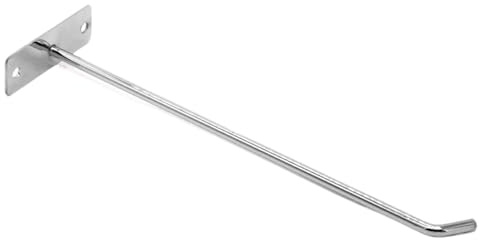 LXBAMKEA 30 Stück Wandhaken Gewerbe Haken, Haushalt Supermarkt Einzelhandel Präsentation Haken, Länge: 5/10/15/20/25/30 cm Warenhaken, Socken Schlüssel Werkzeug Aufbewahrung(Silver-6MM,30CM)