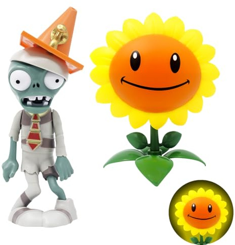 MyrkalaToy Mummy Zombie Toys, Games Action Figures, 2PCS Zombies PVZ Toys Set, Sunflower and Zombies vs Toy For Boys And Girls And Game Lovers
