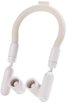 Bosiyrggrl Ventilateur Personnel pour Cyclisme, Ventilateur Suspendu au Cou, Ventilateur Portable USB pour L'Extérieur, Blanc