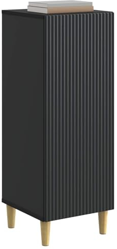 vidaXL Sideboard Schwarz 33 x 34,5 x 90 cm Holzwerkstoff