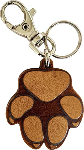 Etabeta Artigiano Toscano Porte clé Patte Chien en cuir véritable coloré à la main Made in Italy (Pcb 1)