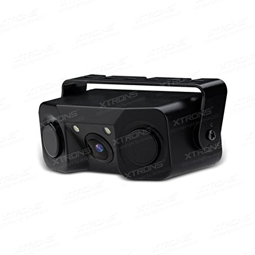 XTRONS 3-in-1 Auto Kamera mit Sensoren Weitwinkel Rückfahrkamera mit eingebautem Parksensor wasserdicht Einparkshilfe Radar