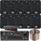 Loops 5 ZONE BLUETOOTH SPEAKER KIT – 10x Wall Mounted Black Speakers, 110W Mini Stereo Smart Home Amplifier, Splitter & Cable – Wireless HiFi Audio Music Sound System – Restaurant Bar Home