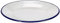 KRÜGER Teller Flach Husum 24 cm Plato Plano, Acero, Blanco con Borde Azul