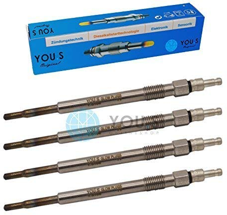 4 Stück YOU.S Original Glühkerzen Länge: 117 mm Spannung: 7,0 V - N10579803