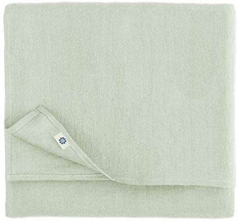 Linen & Cotton Tischdecke Stoff Tischtuch Tischwäsche Hygge -100% Leinen, Hellgrau/Grau (140 x 200 cm) Festlich Rechteckig für Home Küche Esstisch Restaurant Hotel Cafe Party Deko