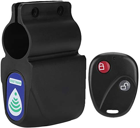 Lazmin Candado de Bicicleta antirrobo inalámbrico, Alarma de Bicicleta portátil Universal, candado de Seguridad para Ciclismo con Control Remoto, Utilizado en Exteriores