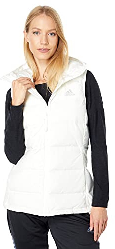 adidas Helionic Daunenweste für Damen, Weiß, Größe XL