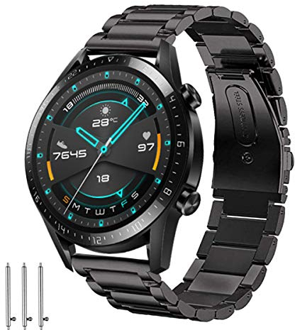Aimtel Armband Kompatibel mit Huawei Watch GT 3/GT 2 46mm Armband/Huawei Watch 4 Armband,22 mm Edelstahl Metall Ersatzarmband für Huawei GT2/GT 2e/ GT/Active/GT 2 Pro/Huawei Watch 3/3 Pro/4/4Pro