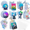 Set di stampi per shaker in resina, per console, bottiglia, zampa di gatto, sfera di cristallo, 9 vassoi in silicone con 5 pellicole sigillanti