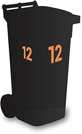 Mülltonnen Hausnummern Aufkleber 3x - Leuchtziffern sind selbstklebend, wetterfest und reflektierend (Ziffer 1)