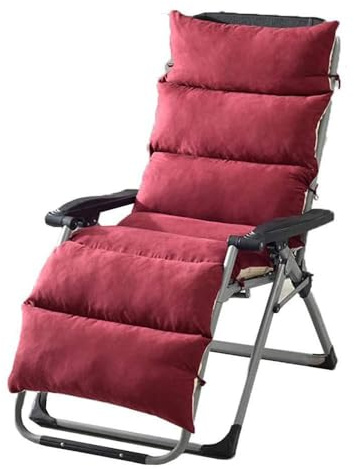 HANHAN Gartenliegen-Auflage mit abnehmbarem, waschbarem Bezug, tragbare Outdoor-Liegestuhl-Pads, dick gepolstertes Bett Strand Relaxer Stuhl Sitzkissen