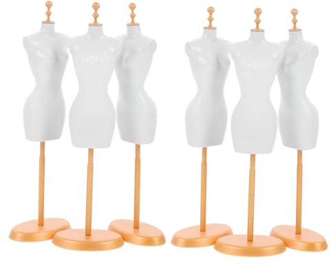 EXCEART Puppenkleid aus Kunststoff, demontierbar, Ständer, Zubehör für Puppenkleider, 6 Stück