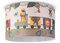 Paco Home Cuarto Infantil Lámpara Techo Pantalla Tela Redon. Selva Animales Juvenil E27 Colores
