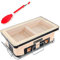 Rettangolare Barbecue Griglia A Carbone, Giapponese Argilla Ceramica Hibachi Griglia A Carbone Ripiano Del Tavolo Fornello Yakiniku Fornello A Carbone Con La Pinza Per Alimenti, Grattugiaree Stand
