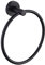 Bathroom Towel Ring, Towel Holder Black, Stainless Steel Bath Towel Rack, Hanging Towel Hanger Hand Towel Ring, Wall Mounted Towel Hanger with Fixing Accessories, Black