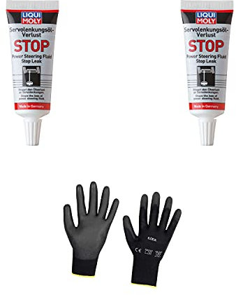 Iloda 2xOriginal Liqui Moly 35ml Servolenkungsöl-Verlust Stop 1099 Schutzhandschuhe