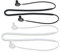 kwmobile Straps Compatible with Samsung Galaxy Buds 2-2x Silicone Holder for Wireless Earphones - White Matte/Black
