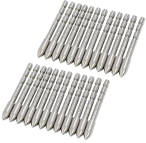BICASTER Pfeilspitzen ID 4,2 mm Feldspitzen zum Einkleben - 24 Stück