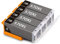 570 XL Schwarz Patronen Kompatibel für Canon PGI-570 PGI-570XL PGBK für PIXMA MG5750 TS5050 MG6850 TS5055 TS5051 TS6050 MG6852 TS6051 TS6052 MG6853 TS5053 MG5753 MG6851(4er-Pack)
