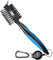 GEEORZO Golf Club Cleaner, Dual-Sided Retractable Golf Brush and Groove Cleaner with Carabiner, Golf Accessories for Men Golfer Gifts (Blue)