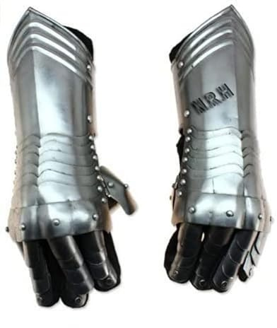 Medieval Knightly Gauntlets Carbon Steel Scale Armor Warrior Flex Handschuhe