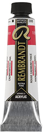Rembrandt Acrylfarbe - 40 ml Tube - Kadmiumrot dunkel 306 - Dickflüssige Farbe mit hoher Lichtechtheit - Professionelle Künstlerqualität - Made in the Netherlands