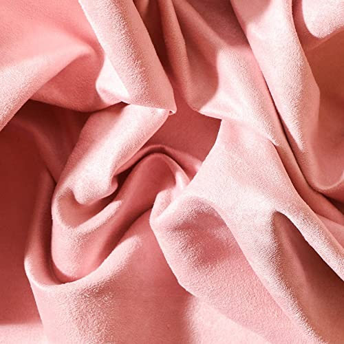 Craftine Tissu Suédine d'ameublement Rose - par 50 cm