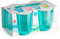 Acan Tradineur - Pack de 4 vasos reutilizables, poliestireno transparente duro y resistente, vasos lavables para picnic, camping, hogar, 10 x 8,7 cm, 400 ml, color aleatorio