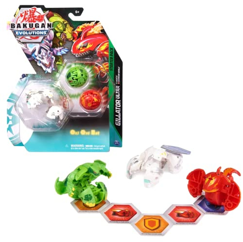 BAKUGAN Evolutions Sairus Ultra Starter Pack 3pk with Wrath and Warrior Whale Transforming Action Figure and Trading Card, Kids Toys for Boys, Ages 6 and Up, STYLES MAY VARY