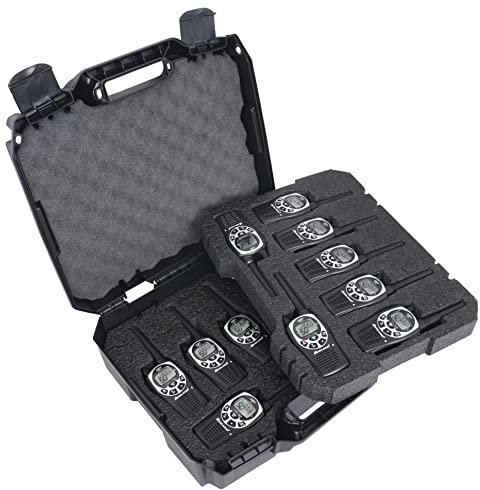 Case Club Travel Case - Fits 14 Midland GXT 1000 GMRS Radios or a Combination of Two-Way Radios and Chargers - Rugged Hard-Sided Walkie Talkie Carry & Storage Case for Your Midland Handheld Radios