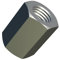 M6 Dadi di accoppiamento esagonali (18mm 10mm) Dado esagonale a stelo lungo in acciaio inossidabile, Dado di estensione metrico DIN 6334, Dado a manicotto, prolunga perno, connettore 18 mm (10 pezzi)