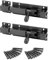 QWORK® 2x Pestillo puerta de aluminio - 130 x 37 mm - Perno Ø 12 mm - Cerrojo puerta deslizante para puerta, ventana, puerta, cobertizo (negro)