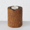 mucHome Unikat Teelichthalter aus Teakholz Höhe 6cm oder 10cm Kerzenhalter Holz Deko Natur (Höhe 6cm)