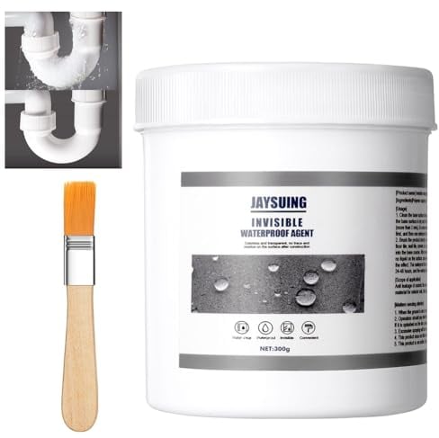 flintronic Pegamento Impermeable Transparente, 300G Sellador Invisible Impermeable, impermeabilizante transparente Con Cepillo, Azulejo De Baño Ventanas Sellador Agente Para Techo Y Pared Exterio