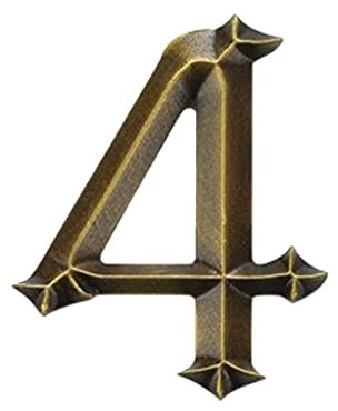 Door Numbers,Address Numbers Sign,Vintage House Numbers with Arrow Design | 2.36 Inch Modern Door Sign Numbers Signs Plaques | Hotel Dorm Room Metal Numbers 0-9,1PCS(Color:3) (Color : 4)