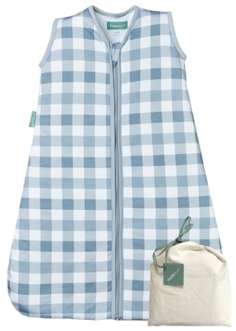 molis&co - Baby Schlafsack ärmellos - Ideal für Frühling und Herbst - Babyschlafsack 1 tog ohne Ärmel - Leicht gepolstert - 100% Baumwolle (Oeko-TEX 100), Premium Qualität - Artic Check (95 cm)
