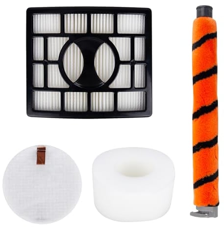 XTDMJ Main Roller Brush Replacement Parts for Shark NZ801UK ZS600 LZ600 500UK HZ930UK, Filter Replacement Kit with Main Roller Brush Replacement Parts & 1 HEPA filter, 1 Set Foam Filter