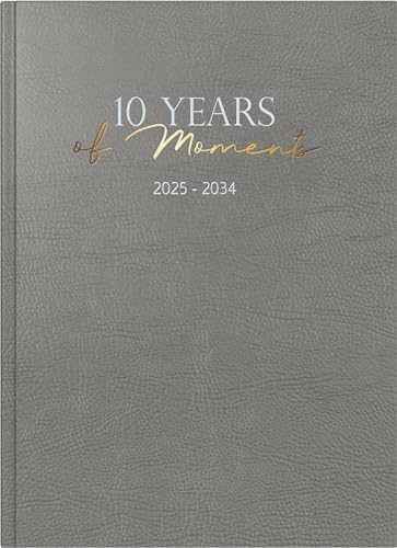 rido/idé 10-Jahres-Kalender Premium 2025-2034 „10 Years of Moments“ | A4, Kunstleder