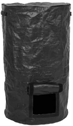 Hanabitx Collapsible Garden Yard Compost Bag with Lid Waste Sacks Composter 15 Gallon Ferment Manure Waste Collector