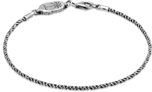 HG HAZE & GLORY Herren Armband 925 Silber Schmuck Männer | Silber mit Anhänger oxidiert Palme Paradise 18 - 23 cm