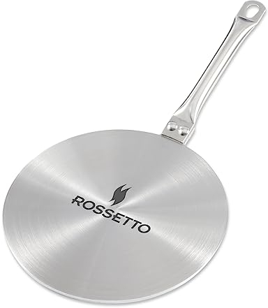 ROSSETTO Adaptateur Plaque Induction Plaque de Diffusion Disque RelaisChaleur convertisseur Support en Acier Inoxydable (24cm)