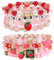 8 Stück Halloween-Armbänder, bezaubernder Cartoon-Perlen-Kristall-Erdbeer-Schmuck, Erdbeer-Halskette, Erdbeer-Armband, bezauberndes funkelndes Stretch-Anhänger-Armband, Halloween-Dekorationen für Frau