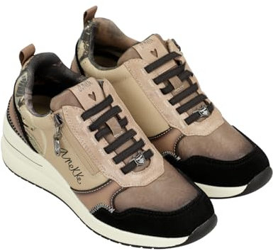 Anekke Sport con zeppa con cerniera laterale e dettagli decorativi, soletta rimovibile imbottita, multicolore, 38 EU