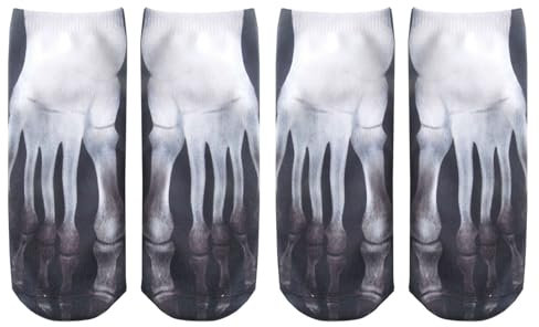 Genérico Calcetines Deportivos Hombre Medias Rejilla Mujer de calcetines con estampado de manicura en 3D, divertidos calcetines ocultos para correr para mujer, Calcetines Mujer Calcetines (Black, M)