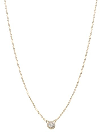 Rosato Bianca RZBI55 Women's Necklace in Gold-Plated Sterling Silver with Lobster Clasp and 18 Cubic Zirconia, Size: 44 cm