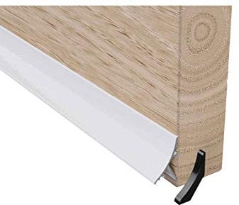 Stormguard Concealed Weather Deflector for Timber Doors – 914mm Hidden Under-Door Draught Excluder Strip, Push-Fit, Protects Against Draughts, Water & Dust, Ideal for Timber Doors 32mm (White)